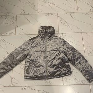 Silver Puffer Coat